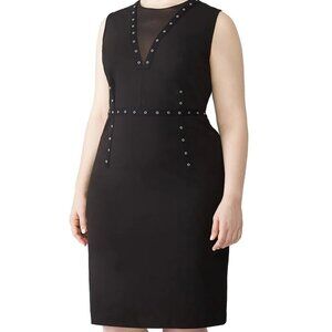 Rachel Roy Dress - Women’s 0X Black - Shift V-neck Sleeveless